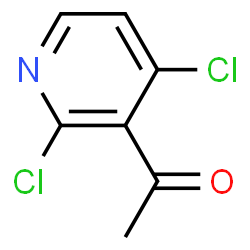 ChemSpider 2D Image | 1-(2,4-Dichloro-3-pyridinyl)ethanone | C7H5Cl2NO