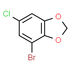 ChemSpider 2D Image | 4-Bromo-6-chloro-1,3-benzodioxole | C7H4BrClO2