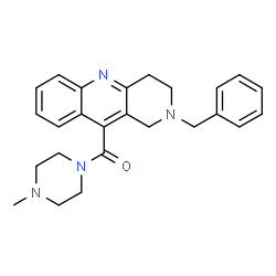 ChemSpider 2D Image | (2-Benzyl-1,2,3,4-tetrahydrobenzo[b][1,6]naphthyridin-10-yl)(4-methyl-1-piperazinyl)methanone | C25H28N4O