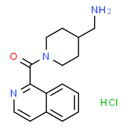 ChemSpider 2D Image | (4-(Aminomethyl)piperidin-1-yl)(isoquinolin-1-yl)methanone hydrochloride | C16H20ClN3O