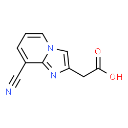 ChemSpider 2D Image | (8-Cyanoimidazo[1,2-a]pyridin-2-yl)acetic acid | C10H7N3O2