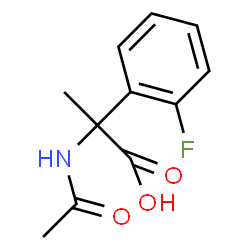 ChemSpider 2D Image | 2-Acetamido-2-(2-fluorophenyl)propanoic acid | C11H12FNO3