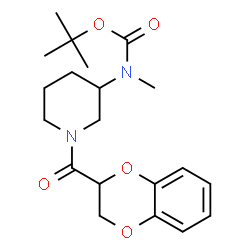 ChemSpider 2D Image | tert-Butyl (1-(2,3-dihydrobenzo[b][1,4]dioxine-2-carbonyl)piperidin-3-yl)(methyl)carbamate | C20H28N2O5