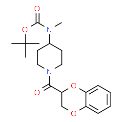ChemSpider 2D Image | tert-butyl N-[1-(2,3-dihydro-1,4-benzodioxine-2-carbonyl)piperidin-4-yl]-N-methylcarbamate | C20H28N2O5