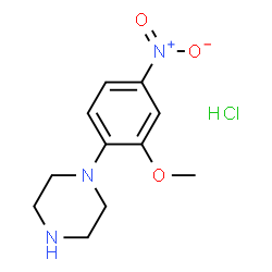 ChemSpider 2D Image | 1-(2-Methoxy-4-nitrophenyl)piperazine hydrochloride | C11H16ClN3O3