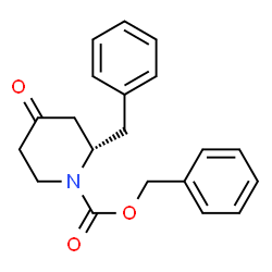 ChemSpider 2D Image | Benzyl (2S)-2-benzyl-4-oxo-1-piperidinecarboxylate | C20H21NO3