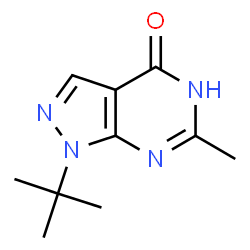 ChemSpider 2D Image | 1-tert-butyl-6-methyl-1H,4H,5H-pyrazolo[3,4-d]pyrimidin-4-one | C10H14N4O
