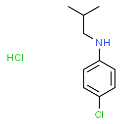 ChemSpider 2D Image | 4-Chloro-N-isobutylaniline hydrochloride (1:1) | C10H15Cl2N