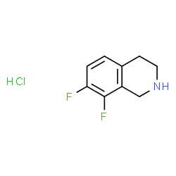 ChemSpider 2D Image | 7,8-Difluoro-1,2,3,4-tetrahydroisoquinoline hydrochloride (1:1) | C9H10ClF2N