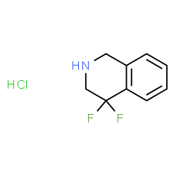 ChemSpider 2D Image | 4,4-difluoro-1,2,3,4-tetrahydroisoquinoline hydrochloride | C9H10ClF2N