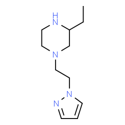 ChemSpider 2D Image | 3-Ethyl-1-[2-(1H-pyrazol-1-yl)ethyl]piperazine | C11H20N4