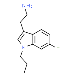 ChemSpider 2D Image | 2-(6-Fluoro-1-propyl-1H-indol-3-yl)ethanamine | C13H17FN2
