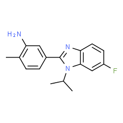 ChemSpider 2D Image | 5-(6-Fluoro-1-isopropyl-1H-benzimidazol-2-yl)-2-methylaniline | C17H18FN3