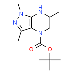 ChemSpider 2D Image | tert-butyl 1,3,6-trimethyl-1H,4H,5H,6H,7H-pyrazolo[3,4-b]pyrazine-4-carboxylate | C13H22N4O2