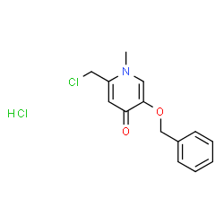 ChemSpider 2D Image | 5-(Benzyloxy)-2-(chloromethyl)-1-methyl-4(1H)-pyridinone hydrochloride (1:1) | C14H15Cl2NO2