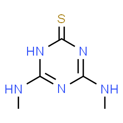 ChemSpider 2D Image | 4,6-Bis(methylamino)-1,3,5-triazine-2(1H)-thione | C5H9N5S