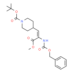 ChemSpider 2D Image | 2-Methyl-2-propanyl 4-[(1E)-2-{[(benzyloxy)carbonyl]amino}-3-methoxy-3-oxo-1-propen-1-yl]-1-piperidinecarboxylate | C22H30N2O6