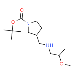 ChemSpider 2D Image | 1-BOC-3-[(2-METHOXY-PROPYLAMINO)-METHYL]-PYRROLIDINE | C14H28N2O3