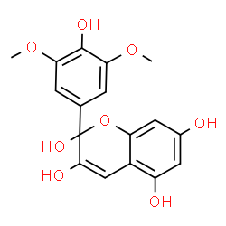 ChemSpider 2D Image | 2-(4-Hydroxy-3,5-dimethoxyphenyl)-2H-chromene-2,3,5,7-tetrol | C17H16O8