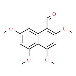 ChemSpider 2D Image | 2,4,5,7-Tetramethoxy-1-naphthaldehyde | C15H16O5