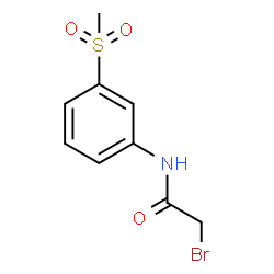 ChemSpider 2D Image | 2-Bromo-N-[3-(methylsulfonyl)phenyl]acetamide | C9H10BrNO3S