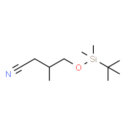 ChemSpider 2D Image | 4-{[Dimethyl(2-methyl-2-propanyl)silyl]oxy}-3-methylbutanenitrile | C11H23NOSi