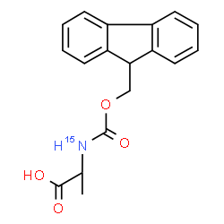 ChemSpider 2D Image | N-[(9H-Fluoren-9-ylmethoxy)carbonyl](~15~N)alanine | C18H1715NO4