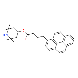 ChemSpider 2D Image | 2,2,6,6-Tetramethyl-4-piperidinyl 4-(1-pyrenyl)butanoate | C29H33NO2