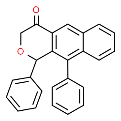 ChemSpider 2D Image | 1,10-Diphenyl-1H-benzo[g]isochromen-4(3H)-one | C25H18O2