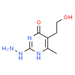 ChemSpider 2D Image | 2-Hydrazino-5-(2-hydroxyethyl)-6-methyl-4(1H)-pyrimidinone | C7H12N4O2