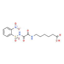 ChemSpider 2D Image | 6-{[{[(2-Nitrophenyl)sulfonyl]amino}(oxo)acetyl]amino}hexanoic acid | C14H17N3O8S