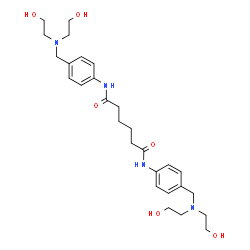 ChemSpider 2D Image | N,N'-Bis(4-{[bis(2-hydroxyethyl)amino]methyl}phenyl)hexanediamide | C28H42N4O6