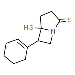 ChemSpider 2D Image | 6-(1-Cyclohexen-1-yl)-5-sulfanyl-1-azabicyclo[3.2.0]heptane-2-thione | C12H17NS2