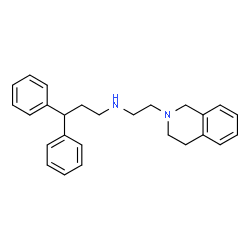 ChemSpider 2D Image | N-[2-(3,4-Dihydro-2(1H)-isoquinolinyl)ethyl]-3,3-diphenyl-1-propanamine | C26H30N2
