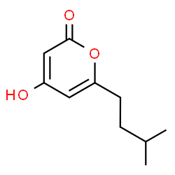 ChemSpider 2D Image | 4-Hydroxy-6-(3-methylbutyl)-2H-pyran-2-one | C10H14O3