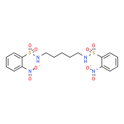 ChemSpider 2D Image | N,N'-1,5-Pentanediylbis(2-nitrobenzenesulfonamide) | C17H20N4O8S2