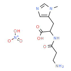 ChemSpider 2D Image | beta-Alanyl-3-methylhistidine nitrate (1:1) | C10H17N5O6