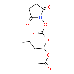 ChemSpider 2D Image | 1-({[(2,5-Dioxo-1-pyrrolidinyl)oxy]carbonyl}oxy)butyl acetate | C11H15NO7