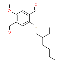 ChemSpider 2D Image | 2-[(2-Ethylhexyl)sulfanyl]-5-methoxyterephthalaldehyde | C17H24O3S