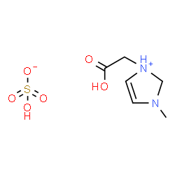 ChemSpider 2D Image | 1-(Carboxymethyl)-3-methyl-2,3-dihydro-1H-imidazol-1-ium hydrogen sulfate | C6H12N2O6S