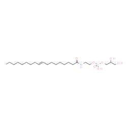 ChemSpider 2D Image | 2,3-Dihydroxypropyl 2-[(9E)-9-octadecenoylamino]ethyl hydrogen phosphate | C23H46NO7P