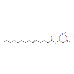 ChemSpider 2D Image | 3-[(5E)-5-Tetradecenoyloxy]-4-(trimethylammonio)butanoate | C21H39NO4