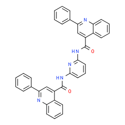 ChemSpider 2D Image | N,N'-2,6-Pyridinediylbis(2-phenyl-4-quinolinecarboxamide) | C37H25N5O2