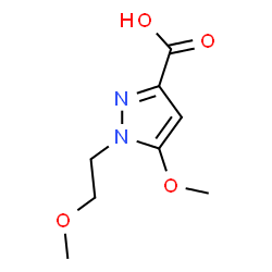 ChemSpider 2D Image | 5-Methoxy-1-(2-methoxyethyl)-1H-pyrazole-3-carboxylic acid | C8H12N2O4