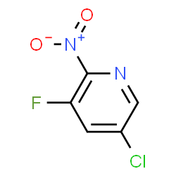 ChemSpider 2D Image | 5-Chloro-3-fluoro-2-nitropyridine | C5H2ClFN2O2