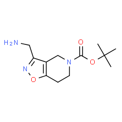 ChemSpider 2D Image | tert-Butyl 3-(aminomethyl)-6,7-dihydroisoxazolo[4,5-c]pyridine-5(4H)-carboxylate | C12H19N3O3