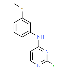 ChemSpider 2D Image | 2-Chloro-N-(3-(methylthio)phenyl)pyrimidin-4-amine | C11H10ClN3S