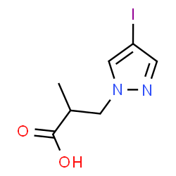 ChemSpider 2D Image | 3-(4-iodopyrazol-1-yl)-2-methylpropanoic acid | C7H9IN2O2