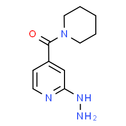ChemSpider 2D Image | 2-hydrazinyl-4-(piperidine-1-carbonyl)pyridine | C11H16N4O