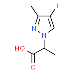 ChemSpider 2D Image | 2-(4-iodo-3-methylpyrazol-1-yl)propanoic acid | C7H9IN2O2
